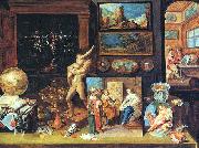 Frans Francken II A Collector's Cabinet. France oil painting artist